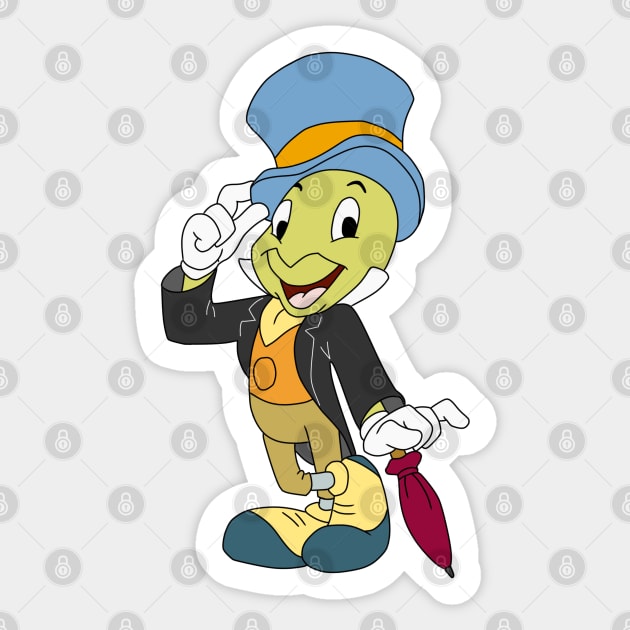 Jiminy Cricket Sticker by Megan Olivia